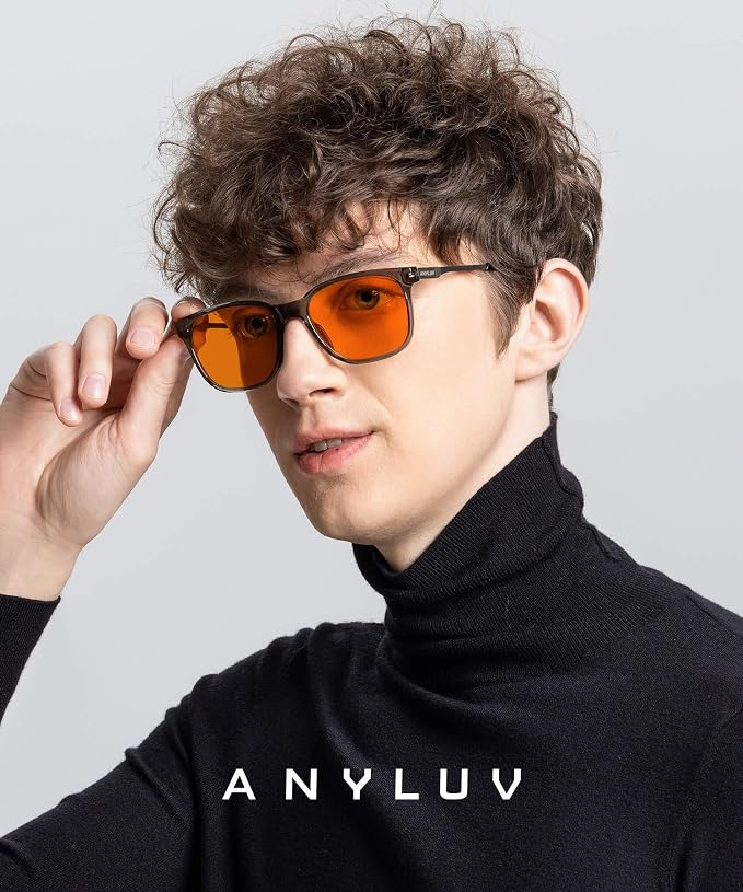 ANYLUV Blue Light Glasses for Men, Lightweight Computer Gaming Glasses - Image 2