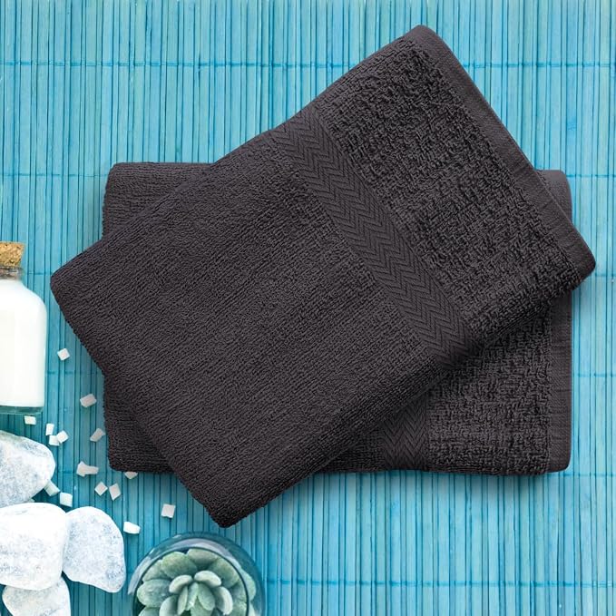 Towel and Linen Mart 100% Cotton Grey 6 Pack Medium Bath Towel Set, Quick Dry - Image 7
