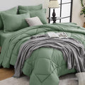 HEVUMYI Sage Green Queen Comforter Set by HEVUMYI
