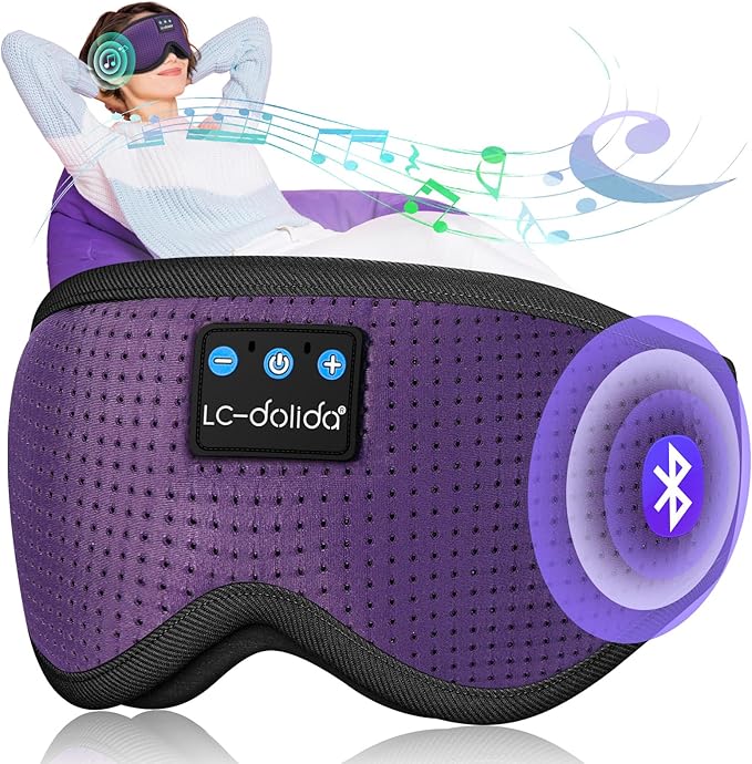 LC-dolida Sleep Mask with Bluetooth Headphones Bluetooth Sleep Mask Sleep - Image 8