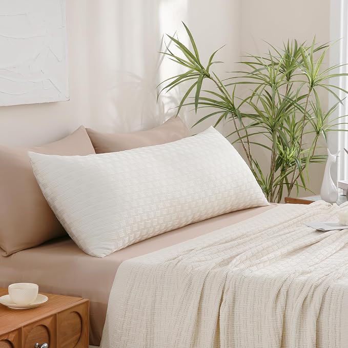 Leeden Full Body Pillow for Adults, Soft and Fluffy Long Pillow Insert - Image 5