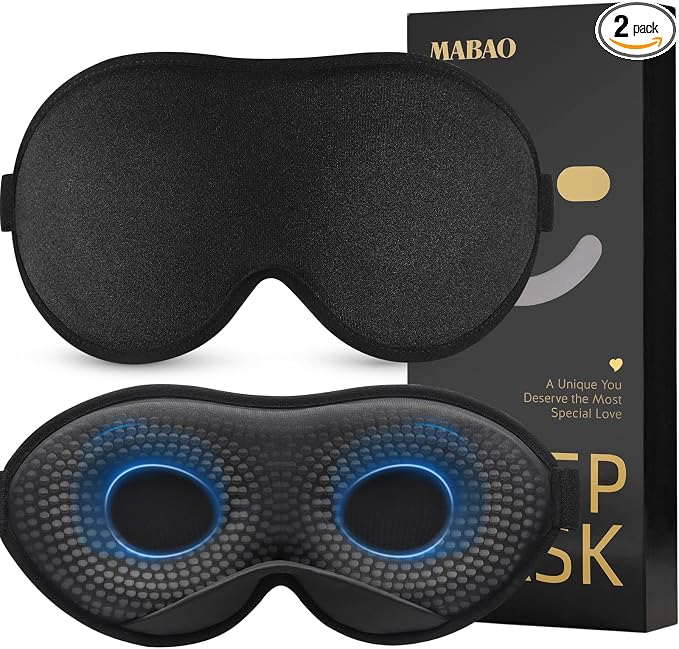 MABAO 2 Packs Weighted Sleep Mask by MABAOSleepMasks