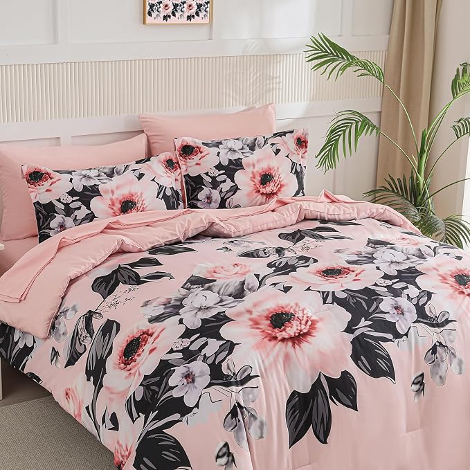 Yogeneg King Size Comforter Set 7 Piece Bed in a Bag, Soft Microfiber Comforter - Image 2