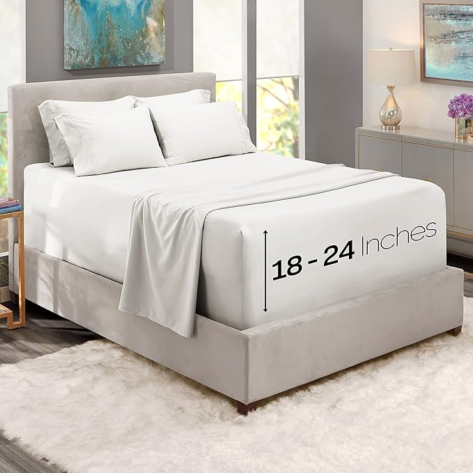 Hearth & Harbor Extra Deep Pocket Queen Sheets Sets - Image 2