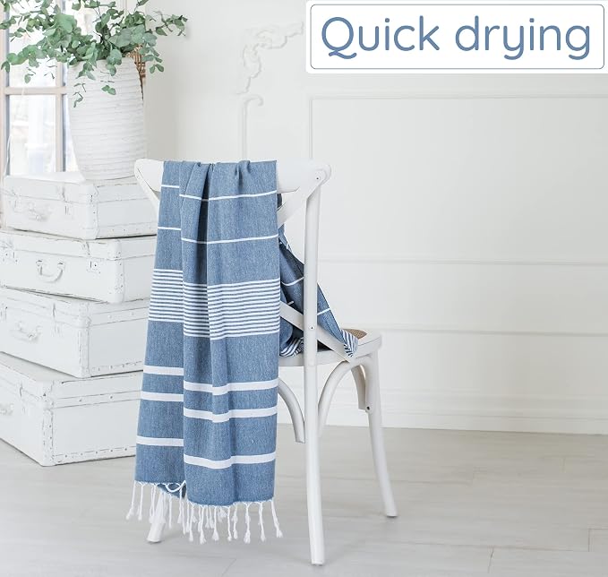 Premium Turkish Beach Towel – 100% Cotton, Sand Free, Quick Dry Beach Towel - Image 5