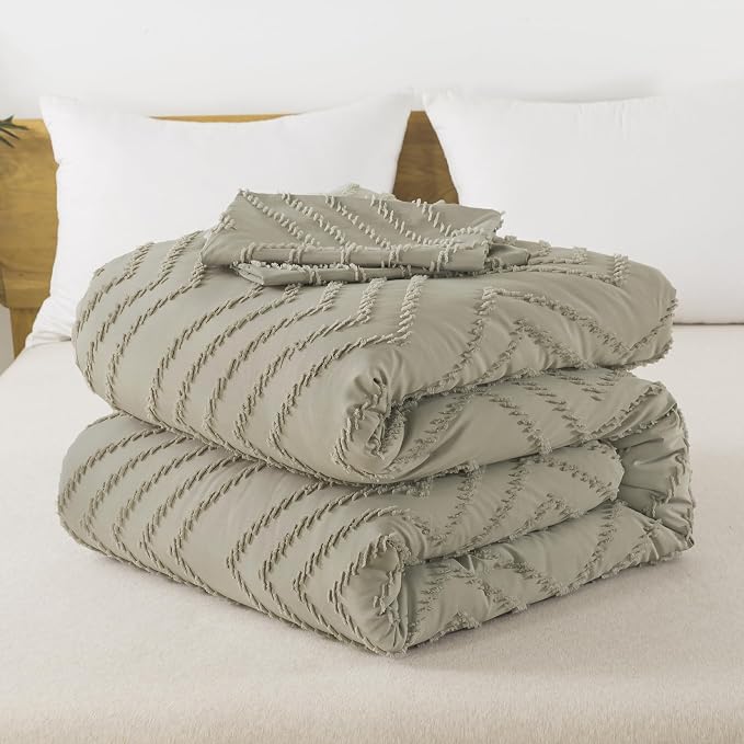 Andency Oatmeal Twin/Twin XL Comforter Set, Twin Bed Comforter - Image 7