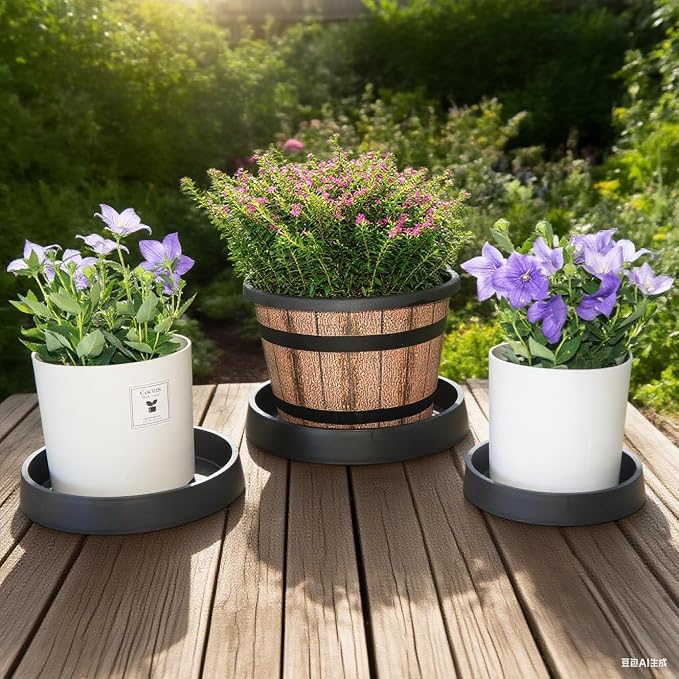 Plant Saucer Tray for Ceramic Plastic Pots, 10 inch Plant Saucers for Indoors - Image 6