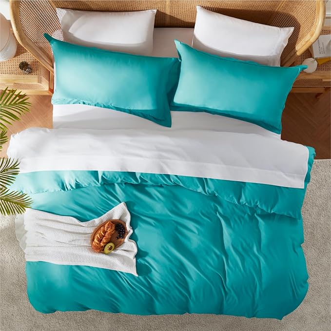 Nestl Teal Duvet Cover Queen Size - Image 5