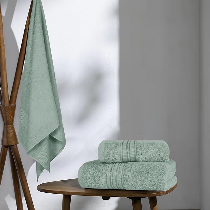 BOUTIQUO Ultra Soft 3 Pack Cotton Towel Set, Contains a Bath Towels 28x55 inch - Image 4