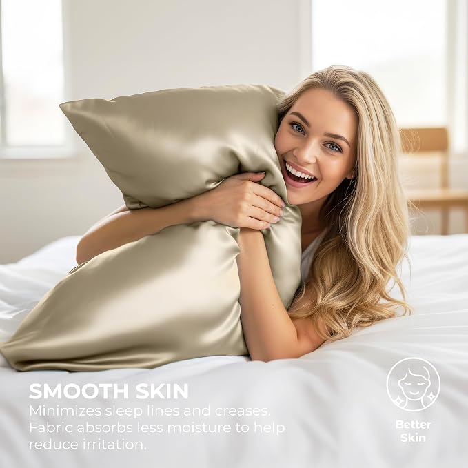 Pure Bedding Satin Pillowcase 2 Pack - Image 4