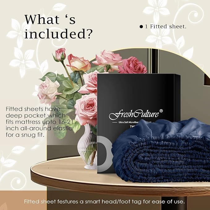 FreshCulture Full Fitted Sheet Only – Premium Hotel-Quality Fitted Sheet - Image 5
