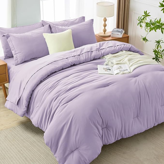 MUXHOMO 7 Pieces King Comforter Set, Soft Bed in a Bag King Size, All Season - Image 7
