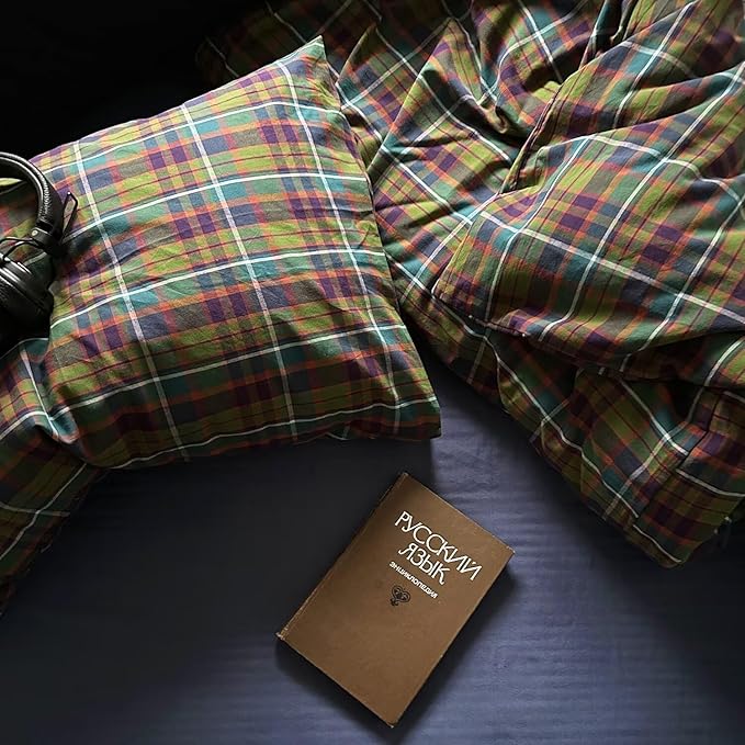 mixinni Buffalo Plaid Duvet Cover Queen Size - Image 6