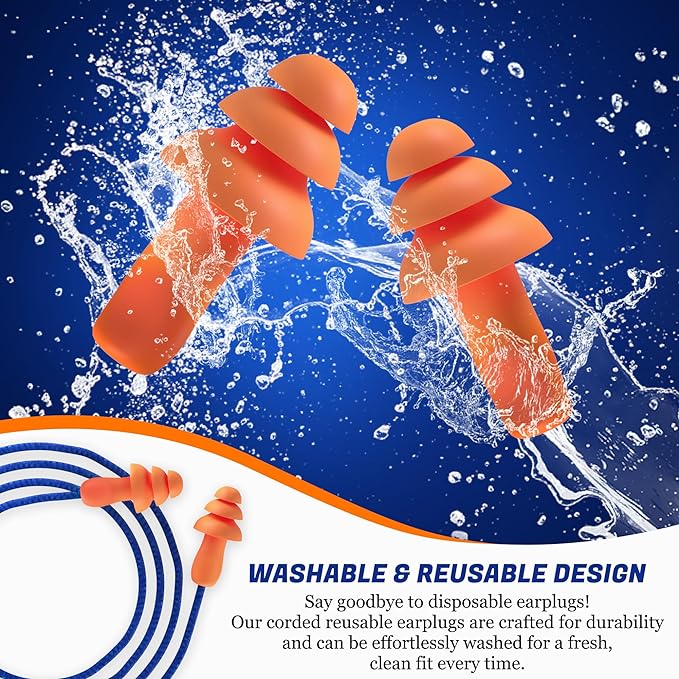 Quality Reusable Earplugs 20 Pair - Image 5