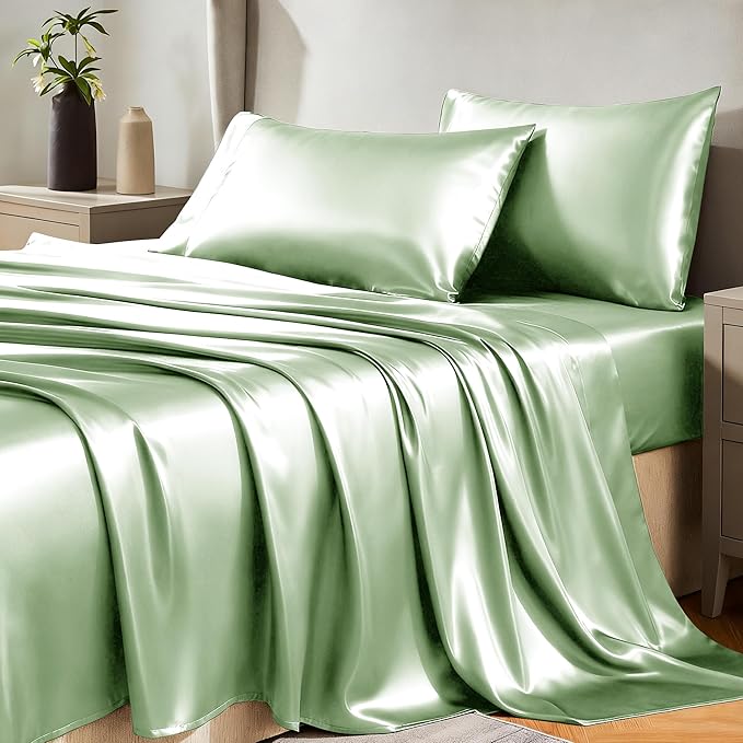CozyLux Satin Sheets Full Size Sheets by CozyLux