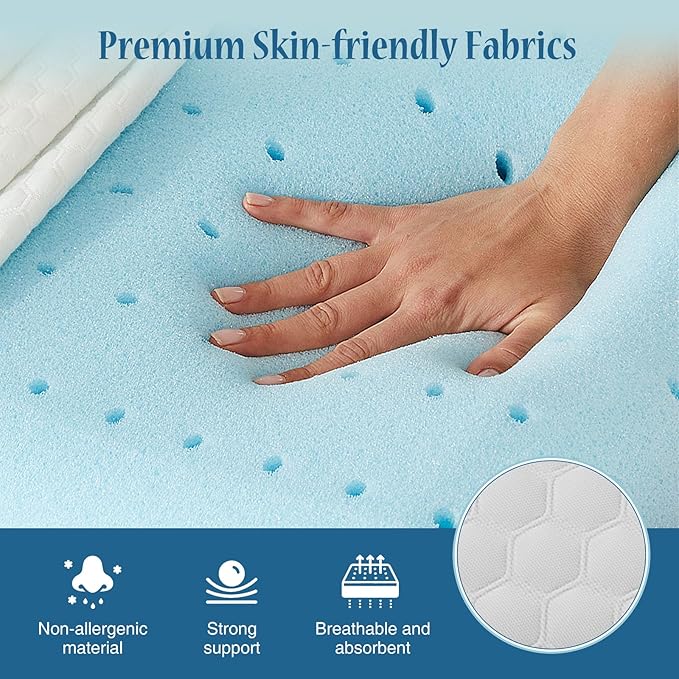 DUMOS Memory Foam Pillows for Sleeping 2 Pack, Bed Pillows for Adults - Image 3