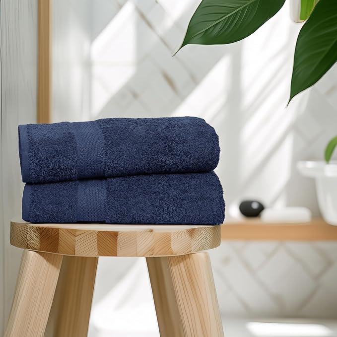 Commercial Bulk Pack of 12 Large Bath Towels – 100% Cotton Terry 24" x 50" – - Image 5
