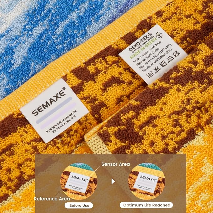SEMAXE Colorful Striped Bath Towel, 100% Cotton Bath Towel - Image 4
