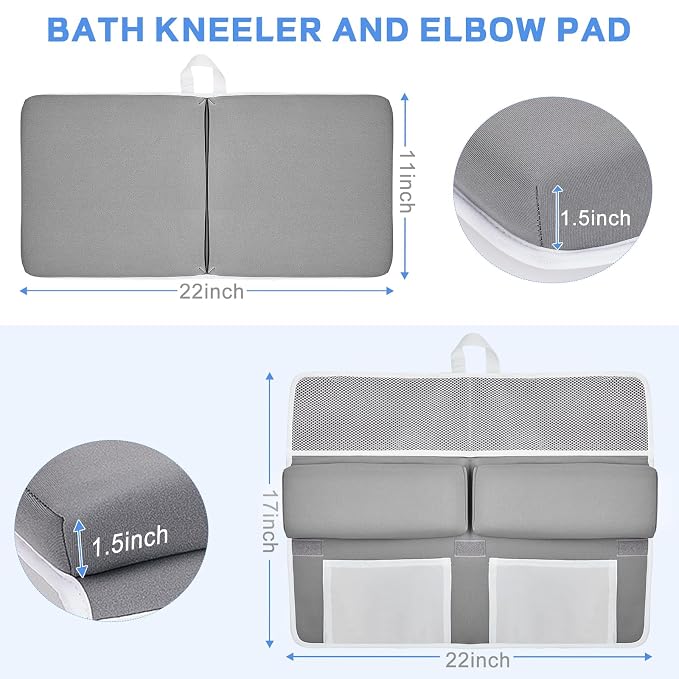 Baby Bath Kneeler and Elbow Rest Pad Set, Bathtub Kneeling Pad, Baby Accessories - Image 3