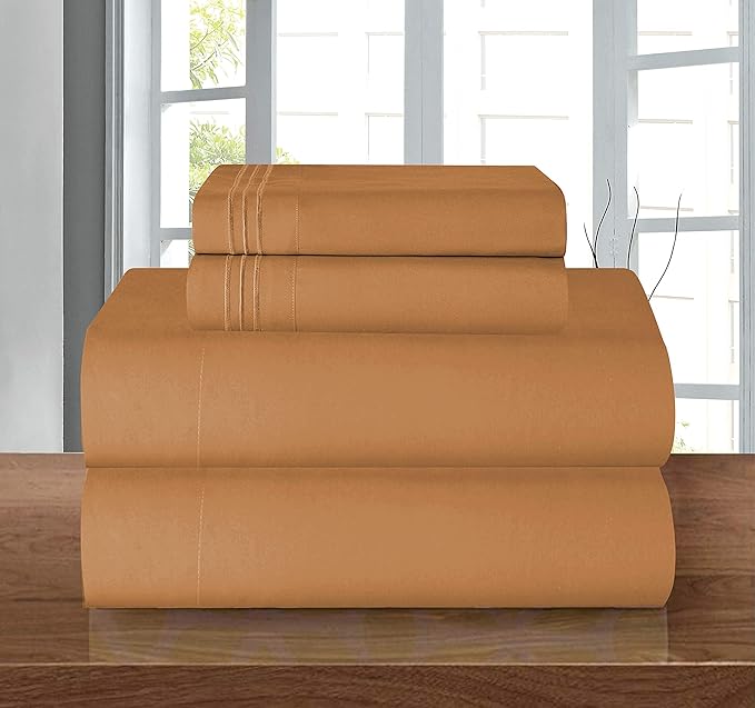 Elegant Comfort 1500 Premier Hotel Quality 4-Piece Bed Sheet Sets, Deep Pockets - Image 2
