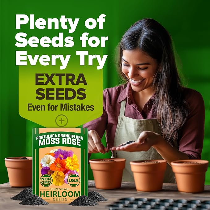 HOME GROWN 23, 500+ Moss Rose Seeds Annual Flower - Image 9