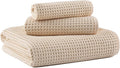 MICROFI New Microfiber Waffle Bath Towels, 3 Pieces, Fast Drying, Lint Free by Unknown