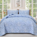 WONGS BEDDING Quilt King Size, Botanical Quilt by WONGSBEDDING