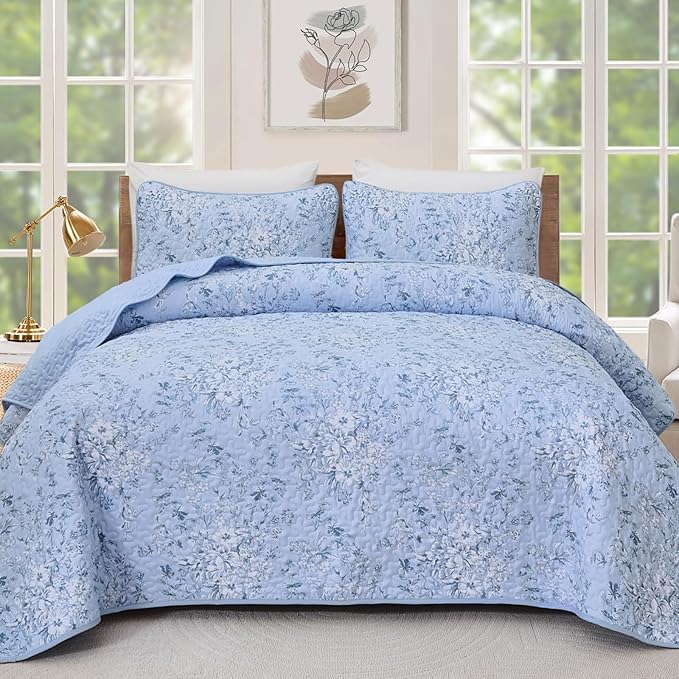 WONGS BEDDING Quilt King Size, Botanical Quilt by WONGSBEDDING