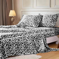 MR&HM Satin Sheets with Elastic Corner Straps, King Size Sheets Set by MRHM