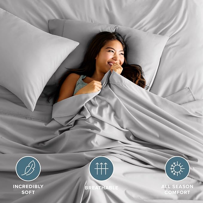 Bare Home Extra Long Flat Sheet - Image 3