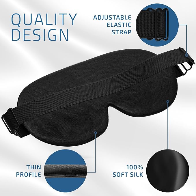 Jersey Slumber 100% Silk Sleep Mask - Image 4