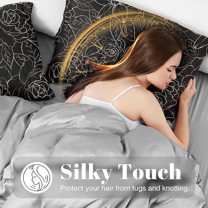 EXQ Home Satin Pillowcase for Hair and Skin Queen - Image 3