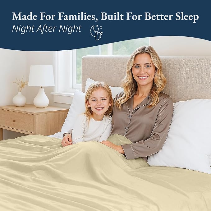 Lane Linen 100% Organic Cotton Twin XL Size Flat Sheet Only - Image 6