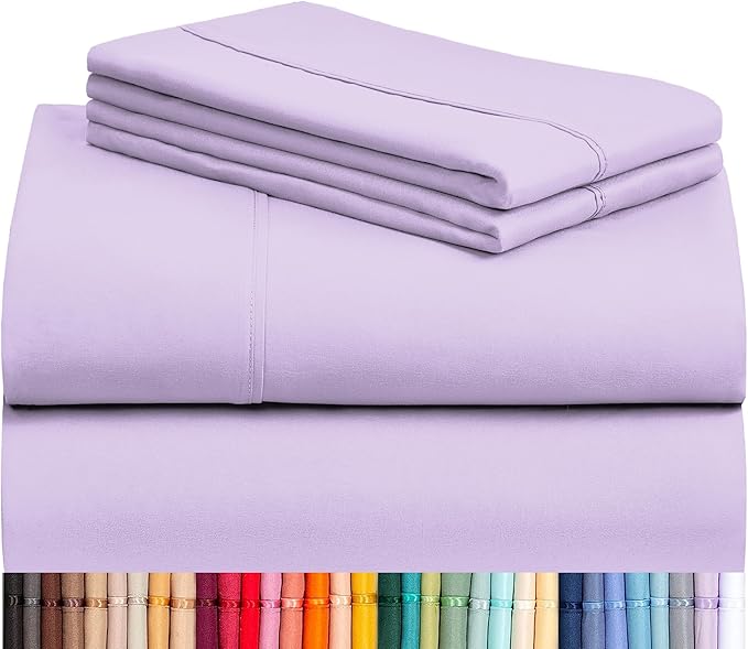 LuxClub 4 PC Full Sheet Set, Deep Pockets Wrinkle Free Cooling Bed Sheets Hotel by LuxClub