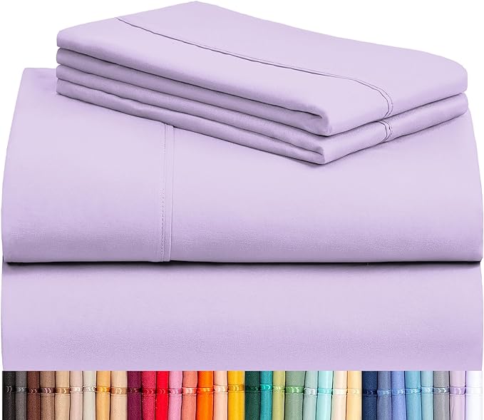 LuxClub 4 PC California King Sheet Set, Breathable Luxury Bed Sheets, Deep by LuxClub