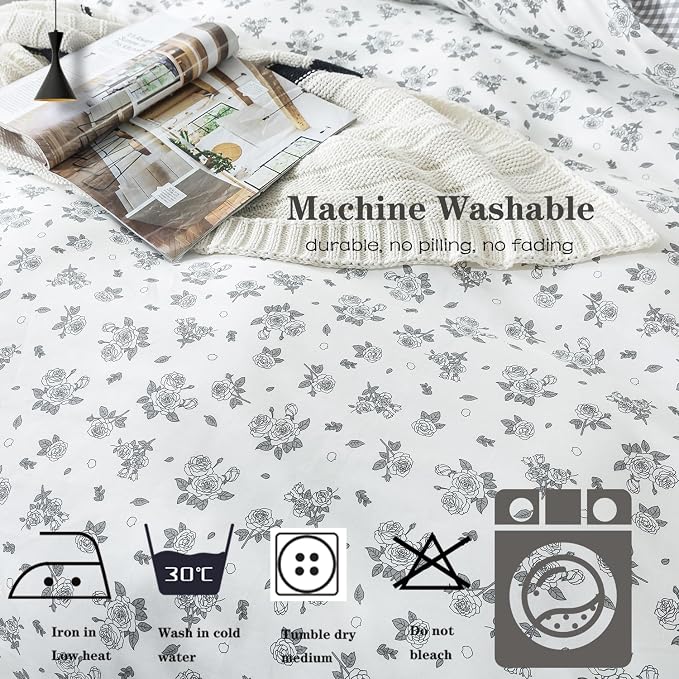 FADFAY Floral Duvet Cover Set Twin XL - Image 7