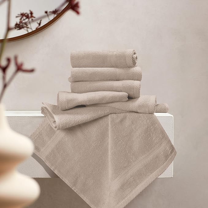 GLAMBURG Ultra Soft 12-Piece Washcloths Set 13x13-100% Ringspun Cotton - Image 3
