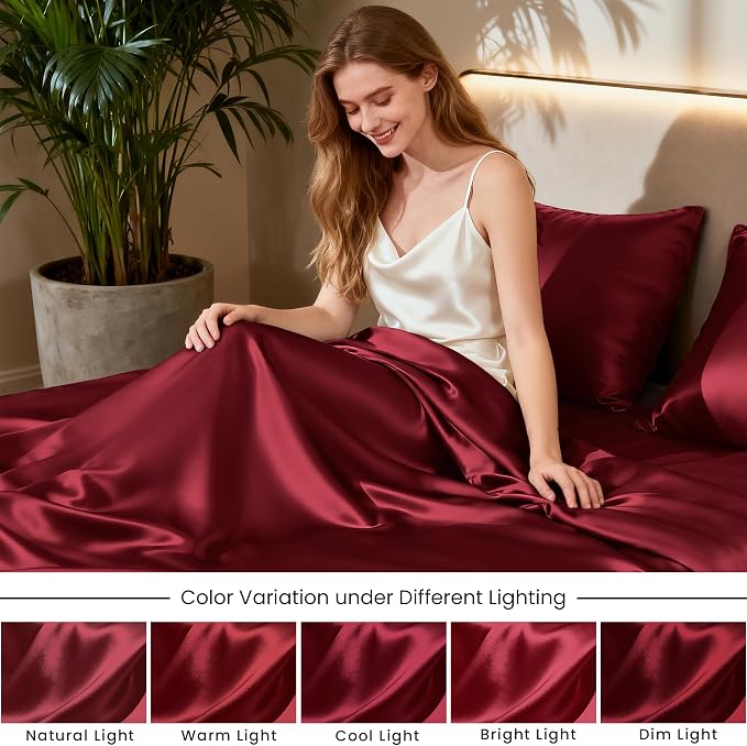 Love's cabin Twin Satin Sheets Sets - Image 7