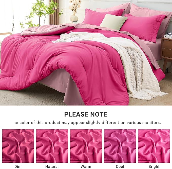 MUXHOMO 7 Pieces Full Comforter Set, Soft Bed in a Bag Full Size, All Season - Image 6
