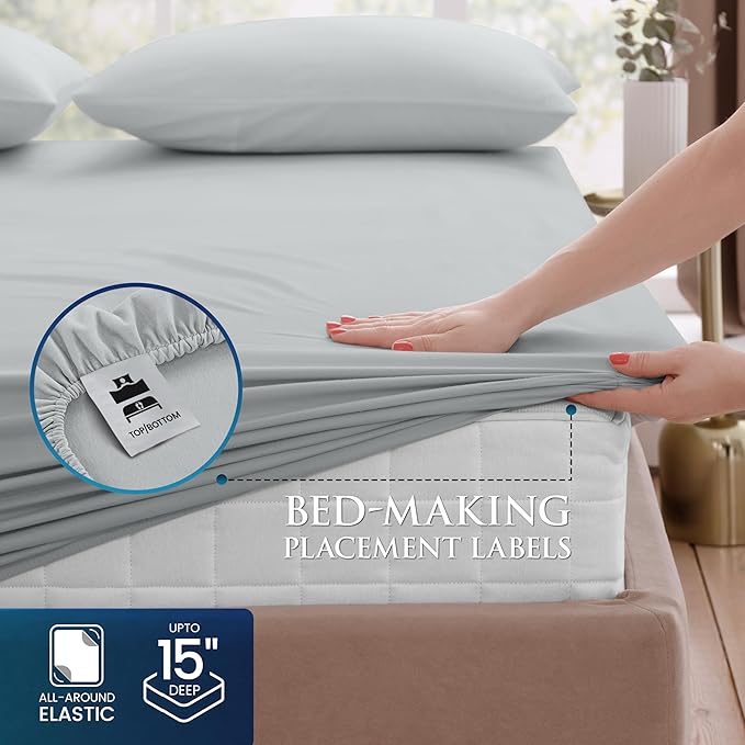 Utopia Bedding Queen Size 4 Piece Sheet Set - Image 3