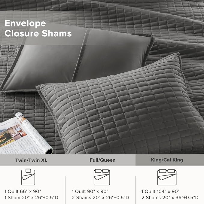 Comfort Spaces Kienna Quilt Set- Double Sided Stitching Design Summer Blanket - Image 5