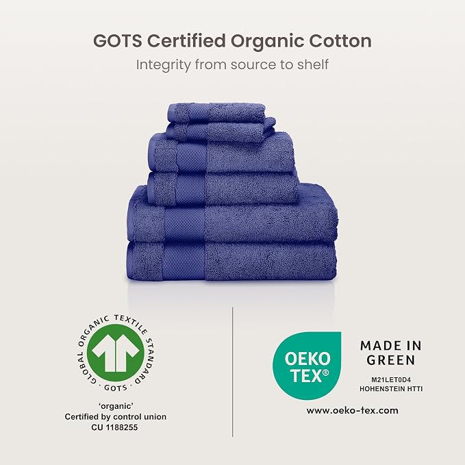 BIOWEAVES 100% Organic Cotton 700 GSM Plush Premium Washcloths 13" x 13" GOTS - Image 7
