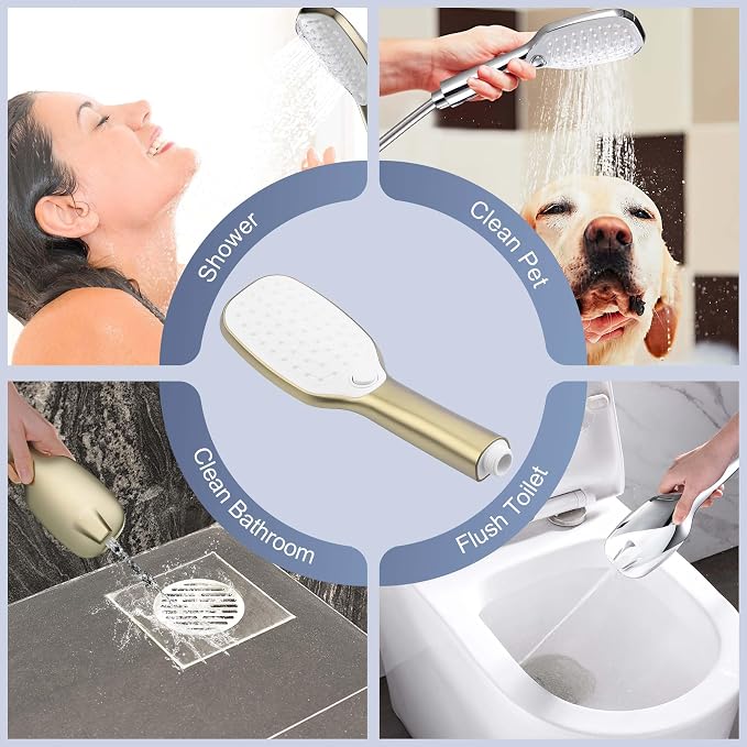 SonTiy Rain Shower Head with Handheld Spray and Shower Shelf Caddy, 12Inch High - Image 3