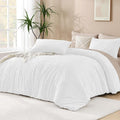 Andency White Comforter King Size, 3 Pieces Boho Bedding Set & Collections by Andency