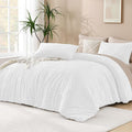 Andency White California King Comforter Set, 3 Pieces Boho Cal King Bed by Andency