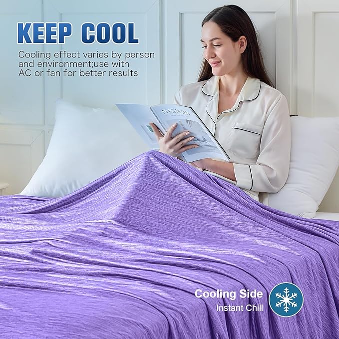 KMUSET Cooling Blanket Throw, Double Sided Summer Cooling Blankets - Image 5