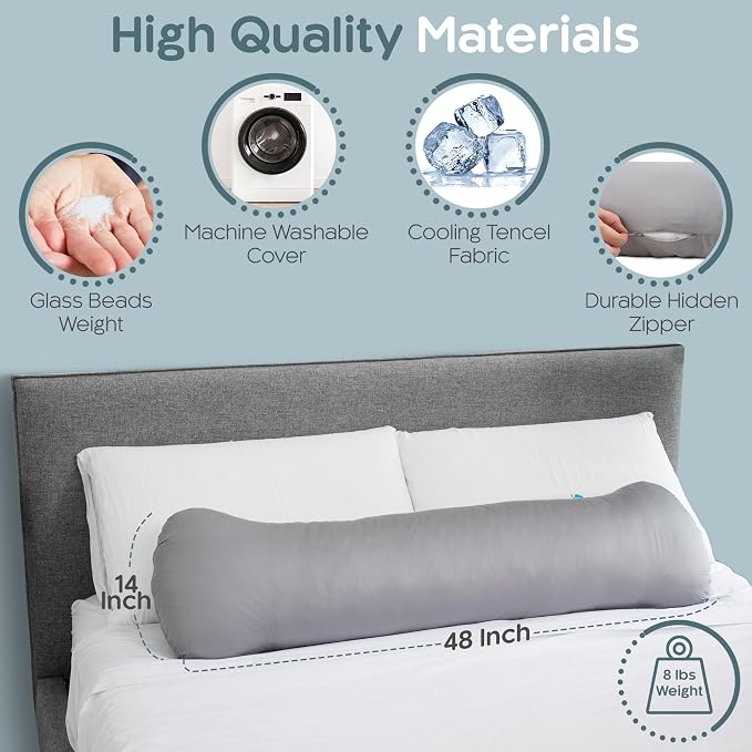 SleepCloud Weighted Body Pillow 8lbs - Image 7
