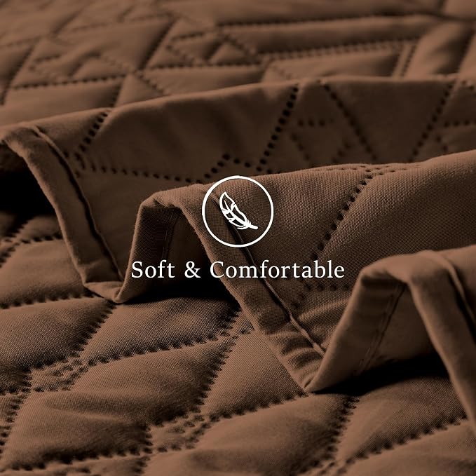 akkialla Twin Size Quilt Bedding Set, Modern Style Geoetric Pattern Coverlet Set - Image 6