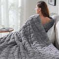 Drewin Sherpa Weighted Blanket for Adults, Dual Sided Cozy Soft Fleece Bed by Home