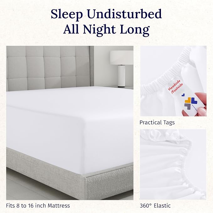 California Design Den Luxurious King Size Fitted Sheet Only - Image 6